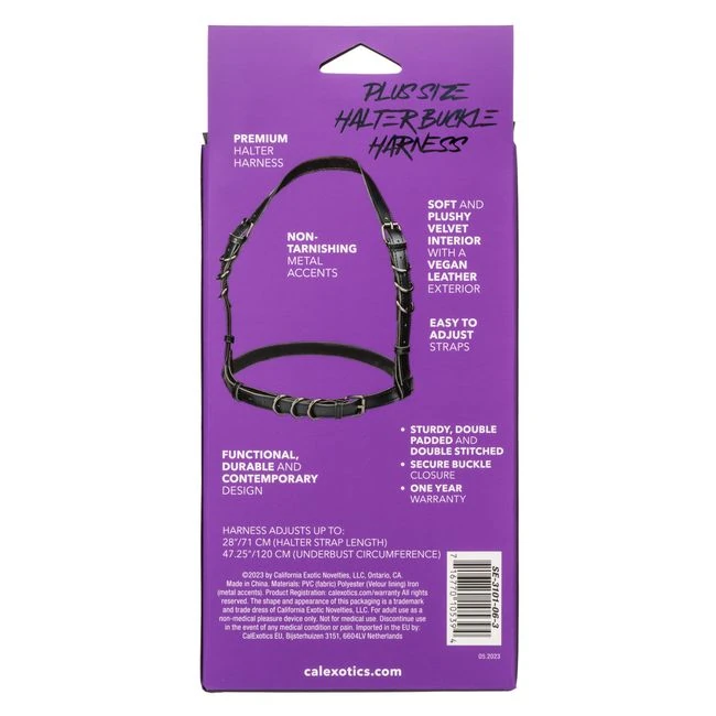 Euphoria Plus Size Halter Buckle Harness - Hardware & Fasteners