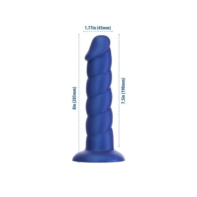 Fantasy Addiction 8in Unicorn Blue W/ Bullet - Vibration Modes and Power