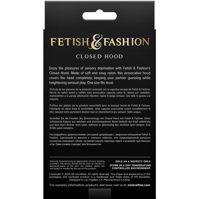 Fetish & Fantasy Closed Hood Black - Build & Quality