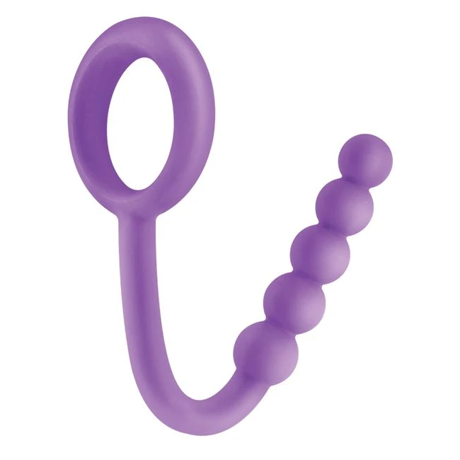 Fetish Fantasy Elite Ball Cinch W/anal Bead Purple - Shape & Texture