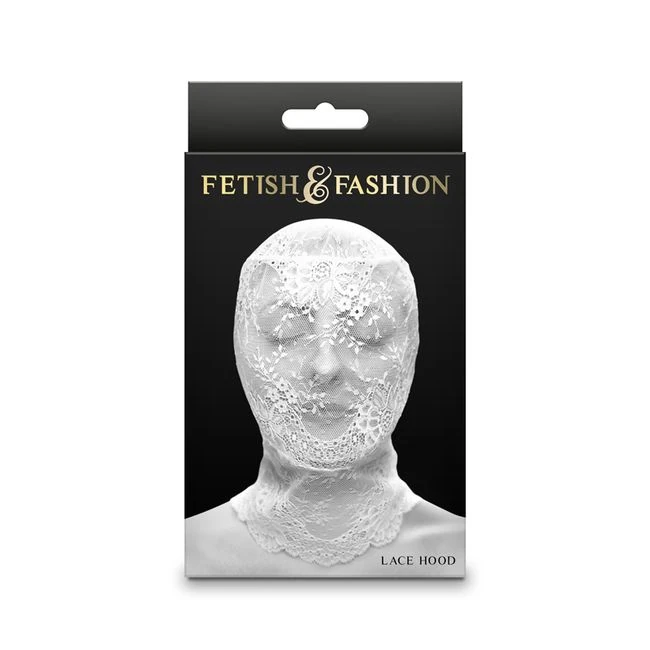 Fetish & Fantasy Lace Hood White - Hardware & Fasteners