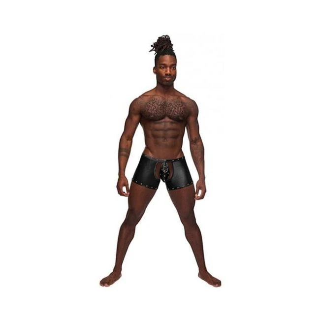 Fetish Poseidon Nylon Spandex Tear Off Cup Thong Short Black L/lx - Build & Quality