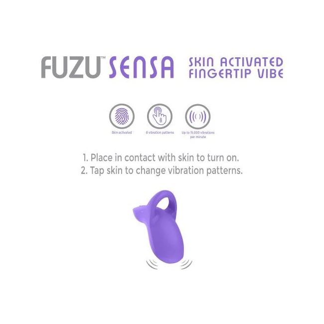 Fuzu Sensa Skin Activated Fingertip Vibe Purple - Power & Performance