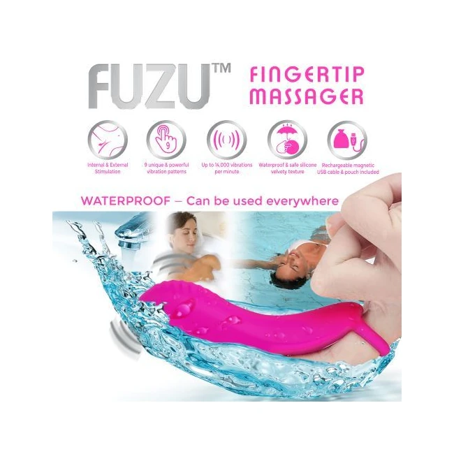 Fuzu Vibrating Rechargeable Fingertip Massager Pink - Vibration Modes