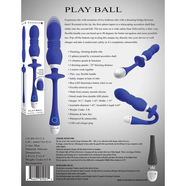 Gender X Play Ball - Vibration Modes and Thrusting Action