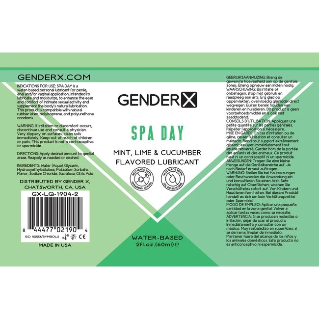 Gender X Spa Day Flavored Lube - Formula & Feel