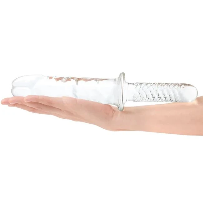 Glas 11in Girthy Cock Double Ended W/ Handle - Material Feel