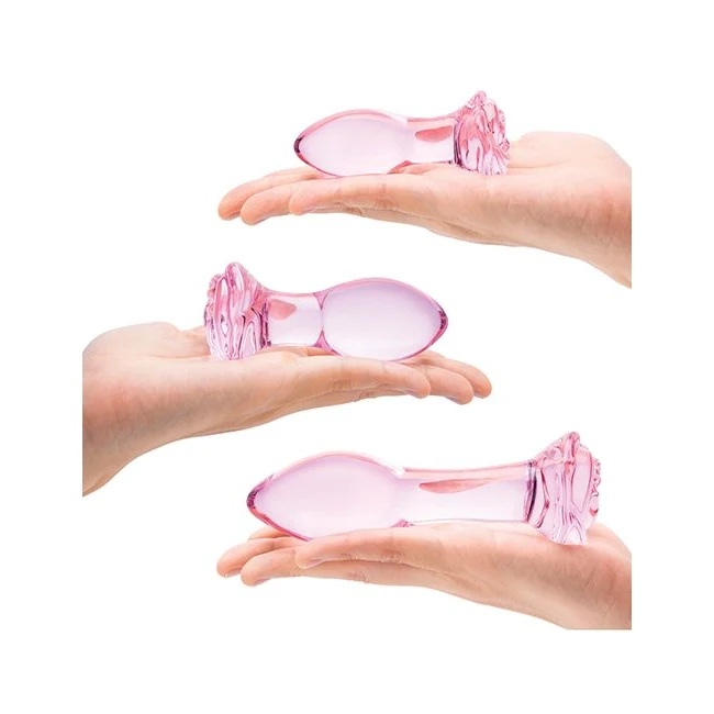 Glas 3pc Rosebud Butt Plug Set - Graduated Sizing & Usage