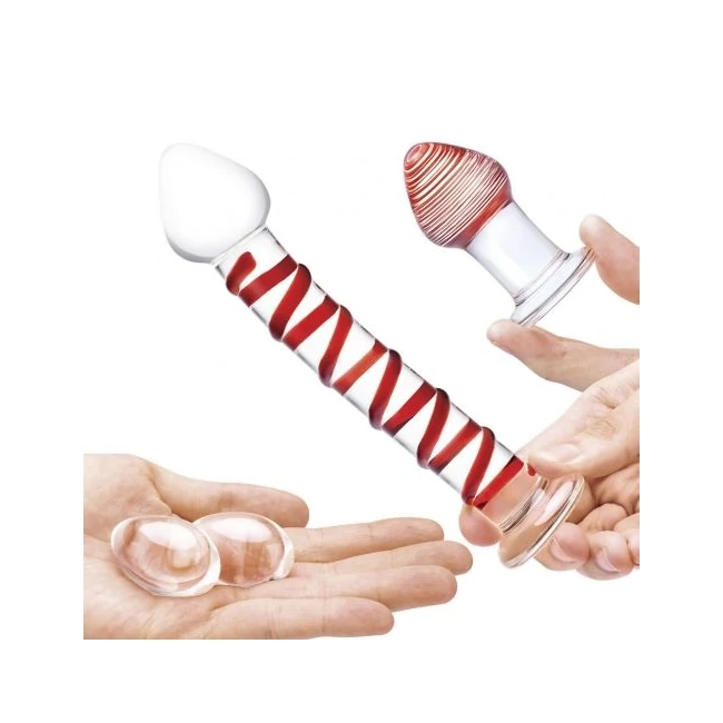 Glas 4pc Mr Swirly Set W/ Glass Kegal Balls & Butt Plug - Material & Safety