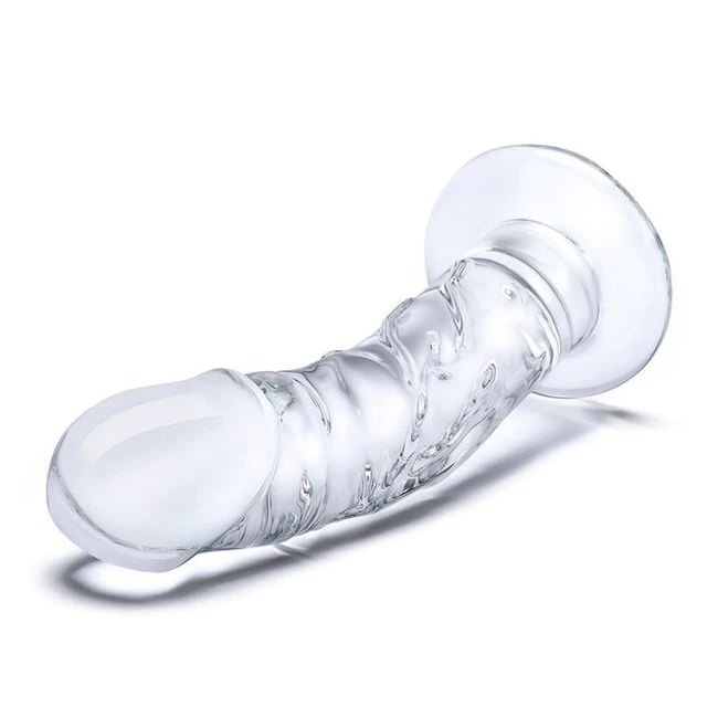 Glas 7 Curved Realistic Glass Dildo W Veins " - Care & Storage