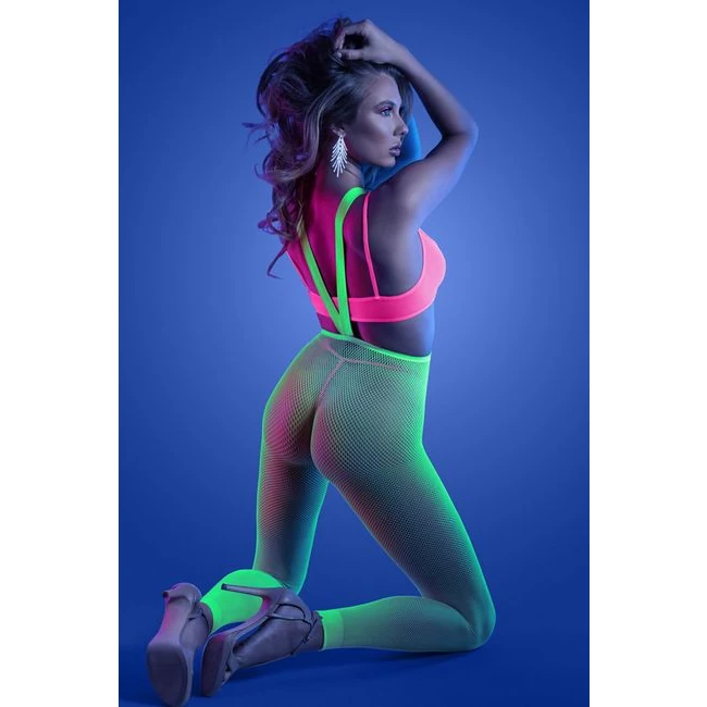 Glow Come Alive 3pc Seamless Set Neon Green & Pink O/s - Fabric & Feel