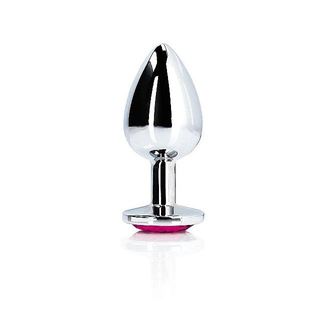 Heart Gem Butt Plug Large Silver Rubellite Pink - Specifications