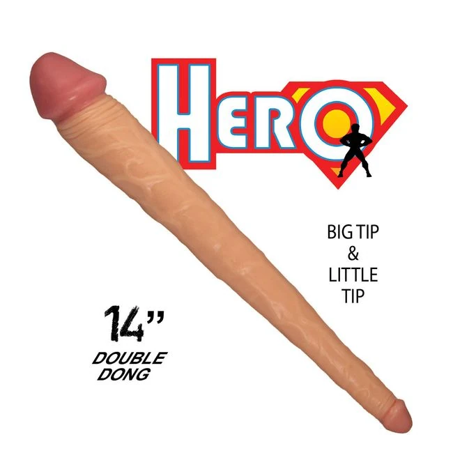 Hero 14in Double Dong White - Size & Fit