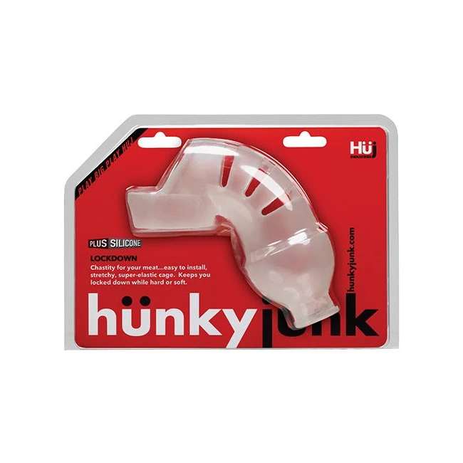 Hunkyjunk Lockdown Chastity/ Packer Ice - Internal Texture and Stimulation