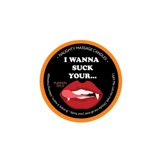 I Wanna Suck Pumpkin Spice Massage Candle - Materials & Scent Profile