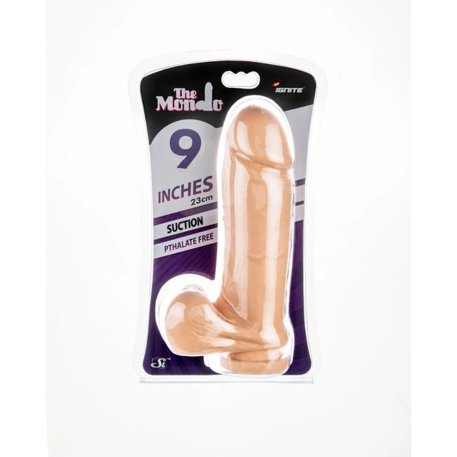 Iginte Thick Cock W/balls 9in Suction Flesh - Shape & Texture