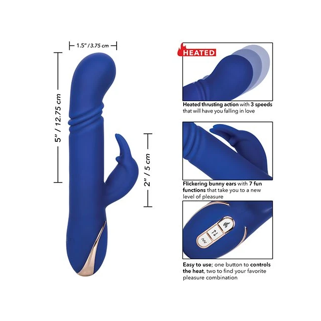Jack Rabbit Signature Heated Silicone Thrusting G Rabbit - Vibration Modes and Thrusting Action
