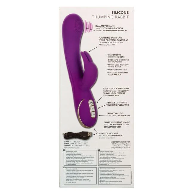 Jack Rabbit Signature Silicone Thumping Rabbit - Vibration Modes and Pulsation Functions