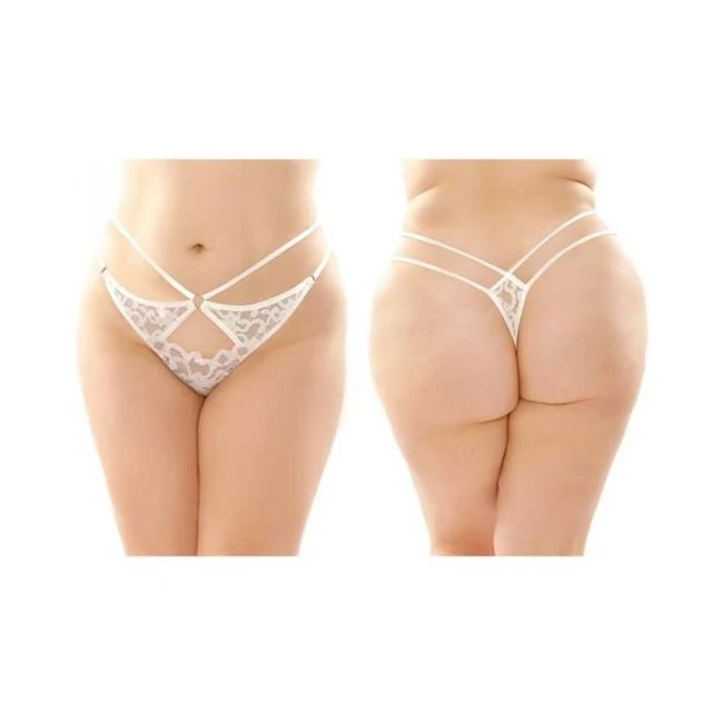 Jasmine Strappy Lace Thong With Front Keyhole Cutout 6-pack - Fit & Sizing