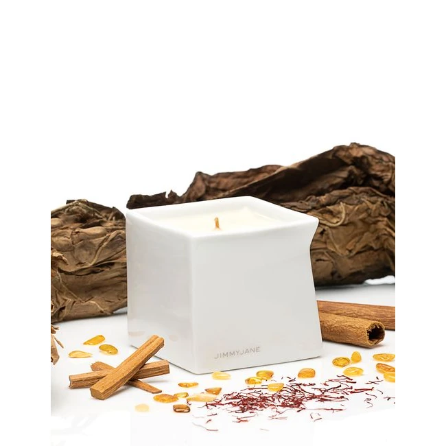 Jimmyjane Natural Massage Oil Candle 4.5 Oz Red Tobacco - Formula & Feel