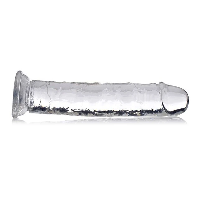 Jock C-thru 8in Clear Dildo Tpe - Shape & Texture