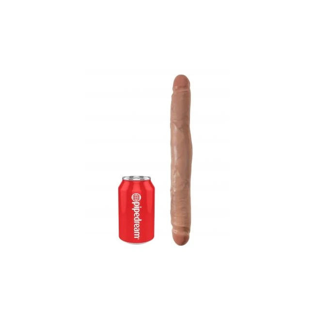 King Cock 12 in Slim Double Dildo Tan - Material Feel & Safety