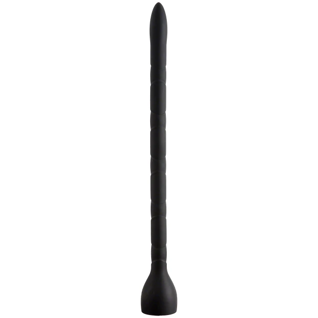 Kink in Deep Premium Silicone Anal Snake Black - Shape & Texture