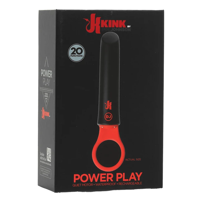 Kink Power Play W Silicone Grip Ring Black/red - Shape & Texture