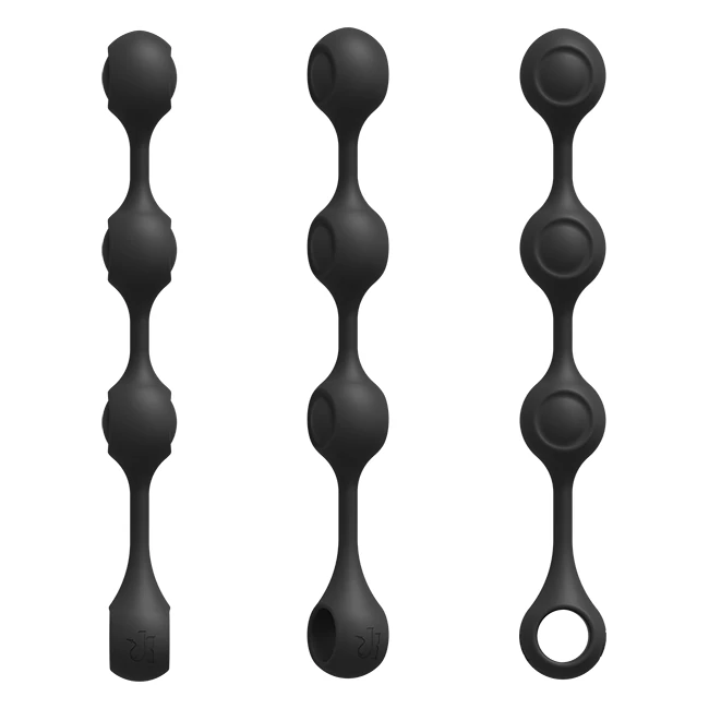 Kink Weighted Silicone Anal Balls Black - Material Feel & Safety
