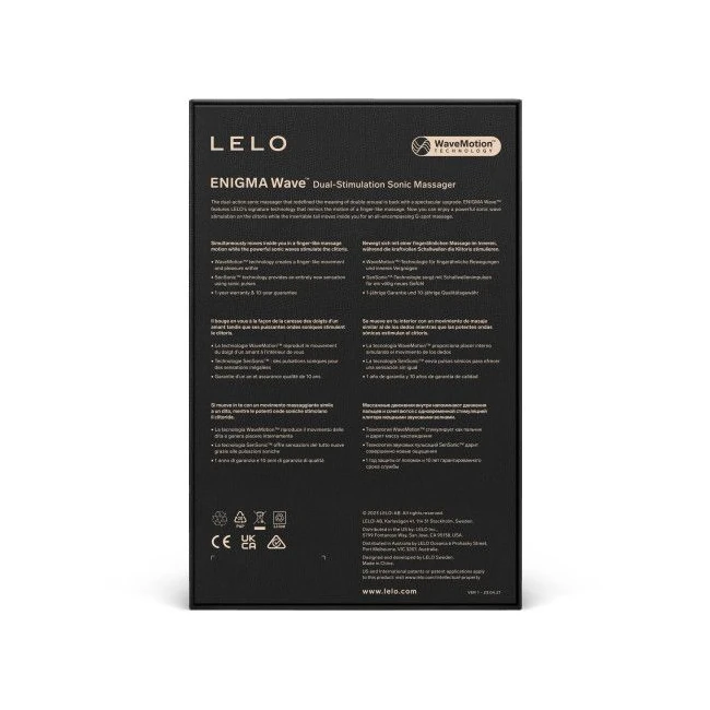 Lelo Enigma Wave Cyber Purple - Materials & Dimensions