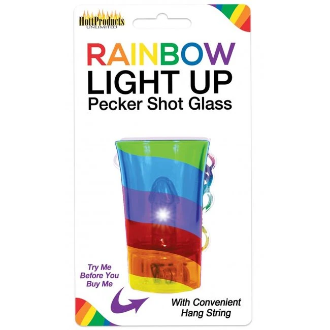 Light Up Rainbow Pecker Shot Glass - Overview