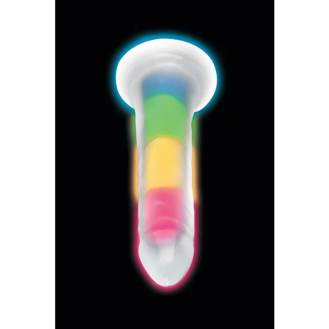 Lollicock Glow in the Dark Rainbow Silicone Dildo - Product Variations