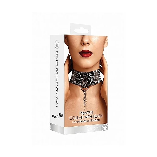 Love Street Art Fashion Collar W/ Leash Black - Build & Quality
