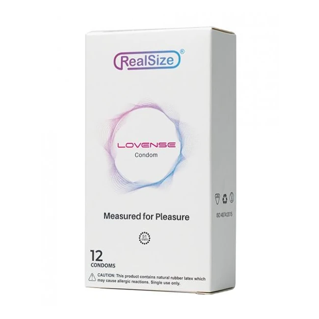 Lovense Realsize Condoms - Box of 12 - Key Details