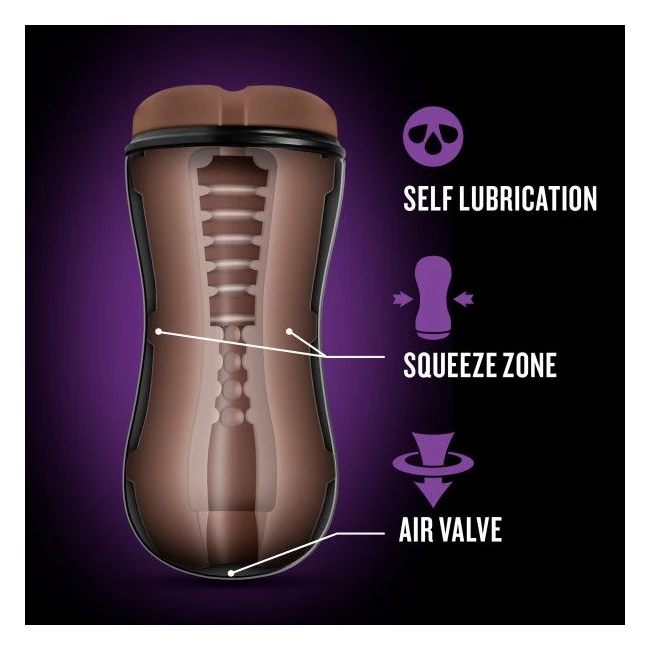 Loverboy the Dj Self Lubricating Stroker Brown - Grip & Control