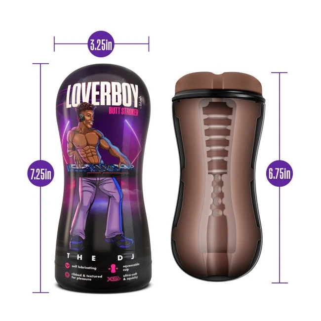Loverboy the DJ Self Lubricating Stroker Brown - Material Feel and Cleanup