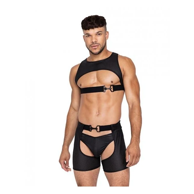 Master Harness W/hook & Ring Closure Black - Material Feel