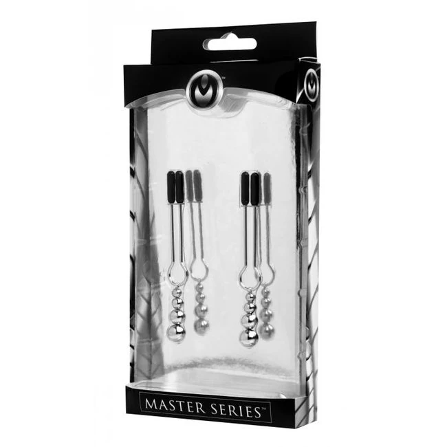 Master Series Adorn Triple Bead Nipple Clamp Set - Hardware & Fasteners