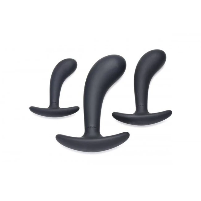 Master Series Dark Delights 3pc Curved Silicone Anal Trainer Set - Material & Safety