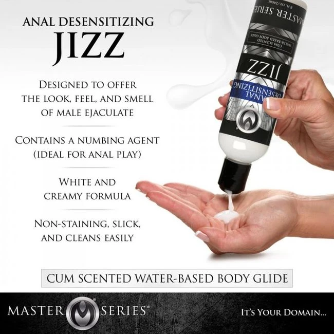 Master Series Jizz Anal Desensitizing Lube 8oz - Material & Safety