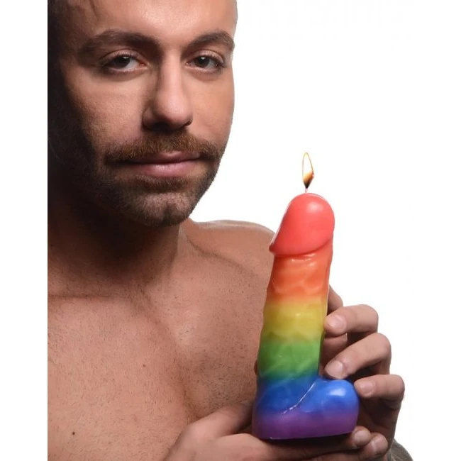 Master Series Pride Pecker Rainbow Drip Candle - Materials & Safety
