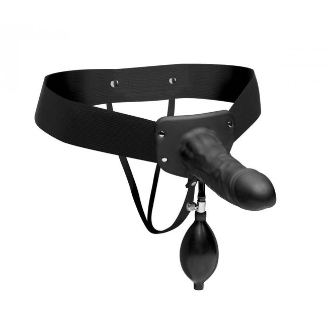 Master Series Pumper Hollow Inflatable Strap on - Material & Feel