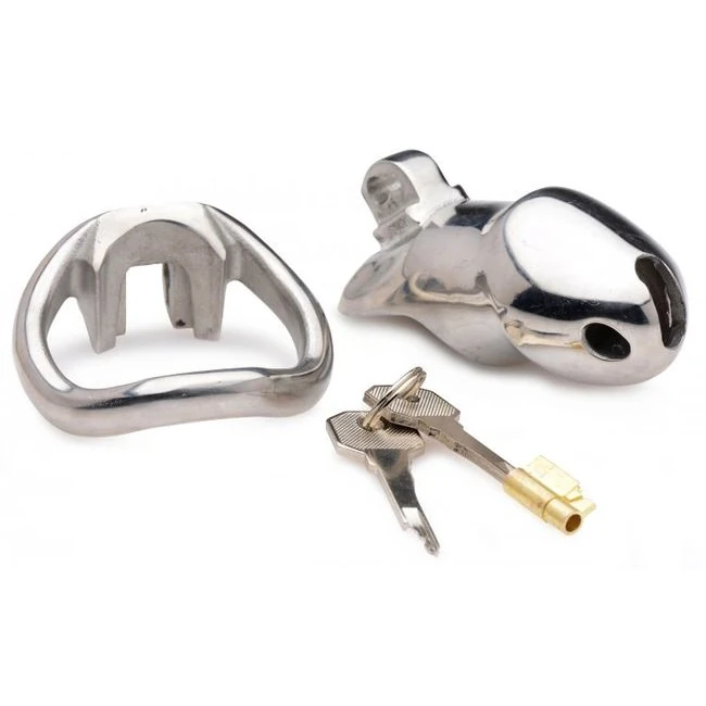 Master Series Rikers 24-7 Stainless Steel Locking Chastity Cage - Hardware & Fasteners