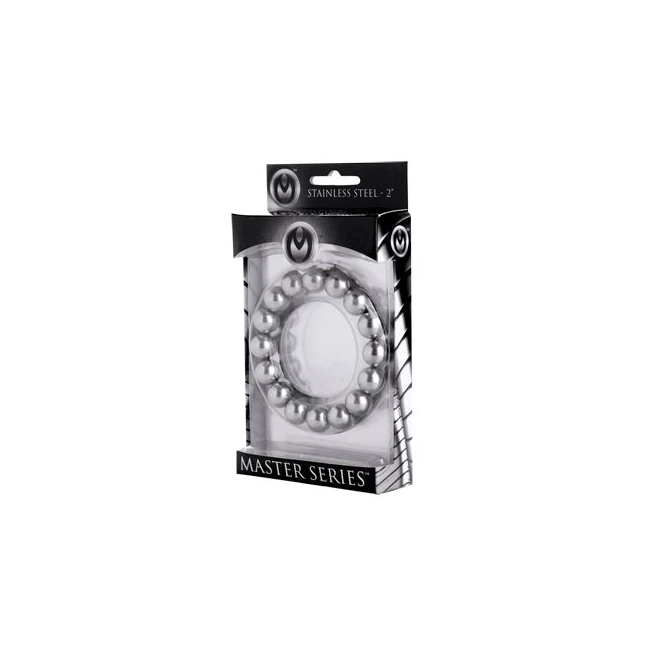 Master Series Stainless Steel Beaded Cockring 2in - Build & Quality