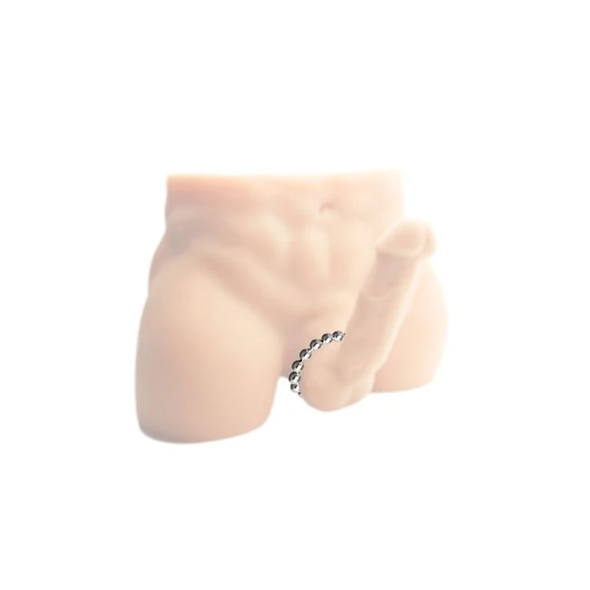Master Series Stainless Steel Beaded Cockring 2in - Hardware & Fasteners