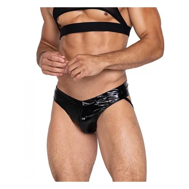 Midnight Briefs W/contoured Pouch & Elastic Rear Straps Black - Key Details