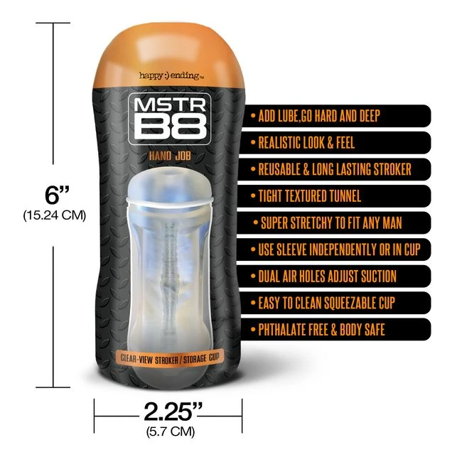 Mstr B8 Clear View Stroker Cup Hand Job - Additional Features