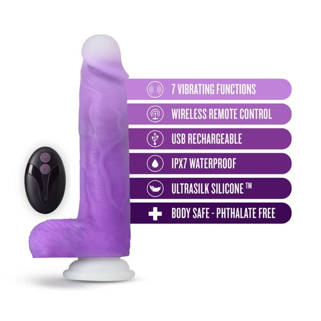 Neo Elite Encore 8 Vibrating Dildo Purple " - How It Feels