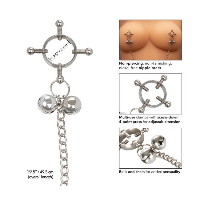 Nipple Grips 4-point Nipple Press W/ Bells - Comfort & Fit