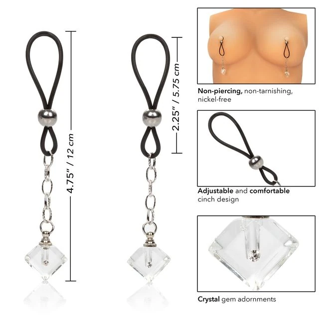 Nipple Play Non Piercing Nipple Jewelry Crystal Gem - Comfort & Fit